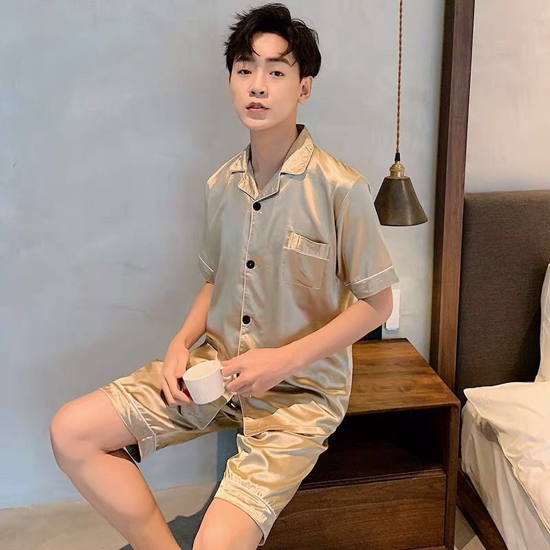 S 샴페인 컬러#더블 쇼트 남성용 아이스 실크