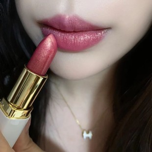 Flash Diamond Gold-plated Mermaid Ji Eye Shadow Cream Lipstick Dual-use Cream Peach Blossom Makeup Golden Pink Pearlescent Red Bean Powder