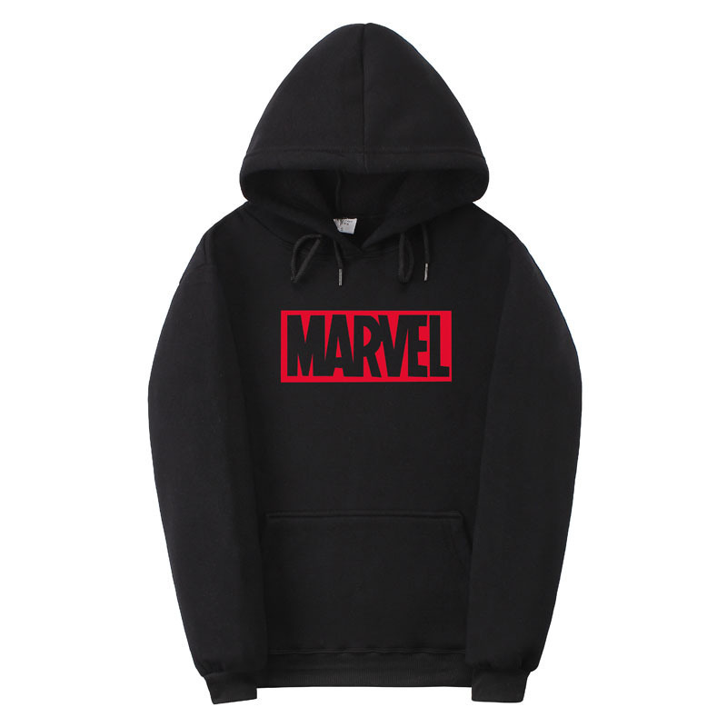 AliExpress European and American MARVEL Hooded Sweatshirt Men's Miracle Letter Sports Sweatshirt Hoodie Casual All-match