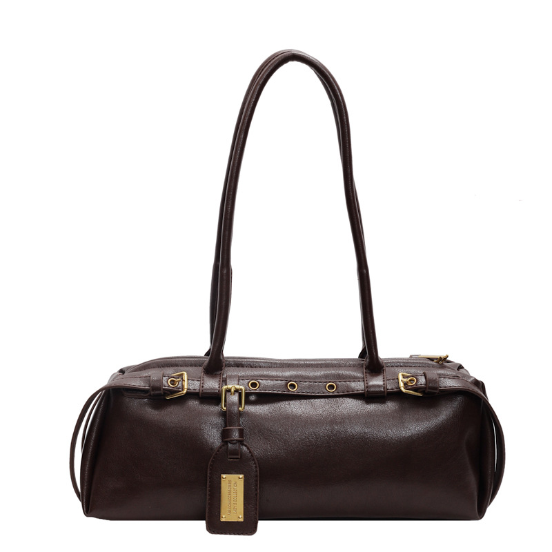 Pre-Owned Women's Underarm Bag 2026 Autumn/Winter New Niche Bowling Bag Large Capacity Retro Shoulder Commuter Bag - Thumbnail 8