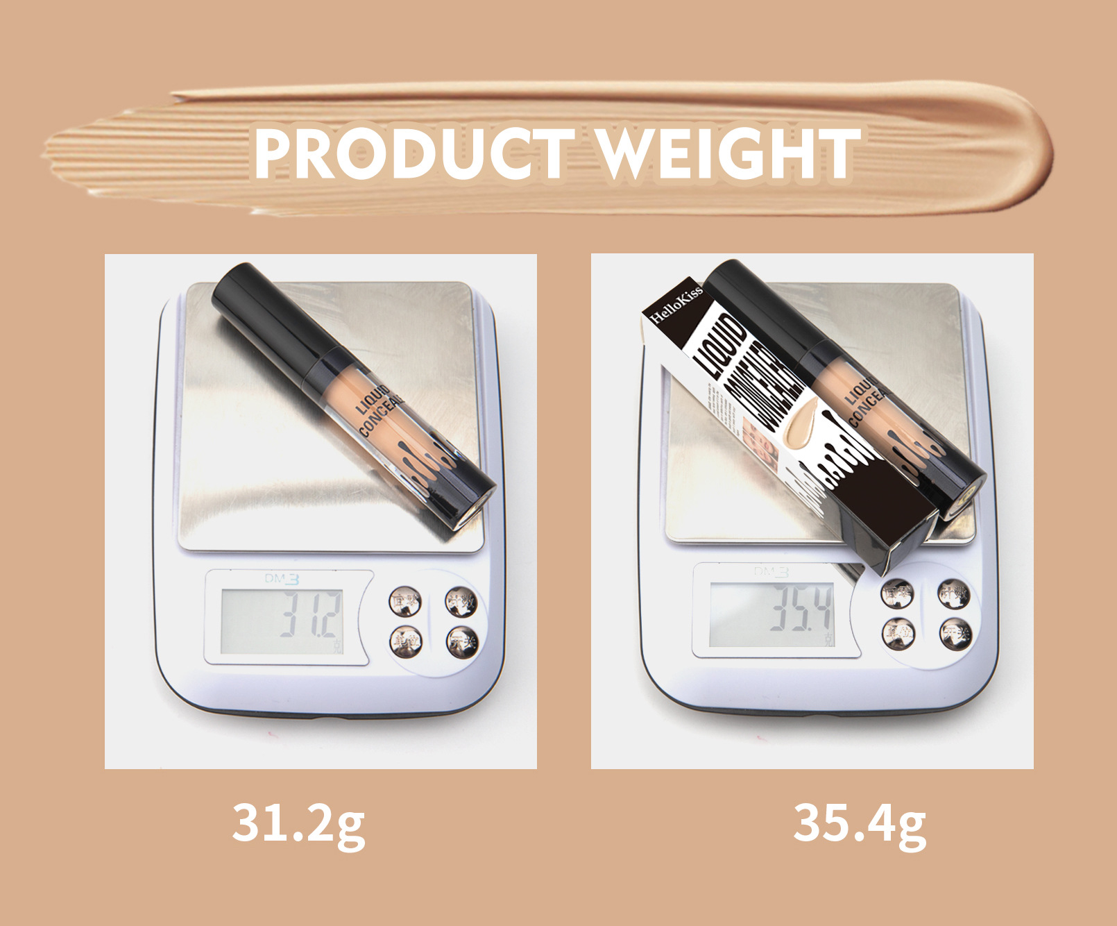 Hellokiss Cross-border Natural Blemish and Acne Mark Concealer is waterproof, sweat-resistant, light and snug, and suitable for tattoo concealer undefined