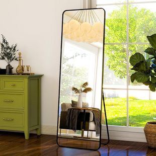 Full-Length Mirror for Home Use in Bedroom, Popular Floor Mirror for Girls' Dormitory, Wall-Mounted Ins-Style Three-Dimensional Dressing Mirror