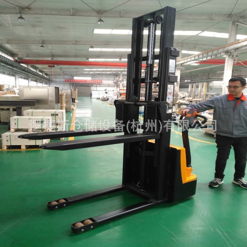 储力1.5吨经济款步行全电动堆高车 电瓶堆垛车升高车液压升降叉车