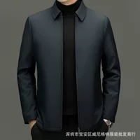 Модный элитный зимний теплый короткий пуховик, для среднего возраста.