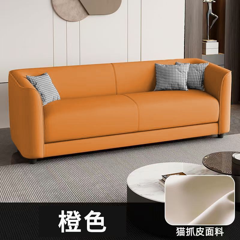 ソファ 小さなアパート リビングルーム シンプル レンタルルーム 衣類 レストラン レセプション キャットスクラッチレザー 2人掛け 3人掛け アパート|undefined