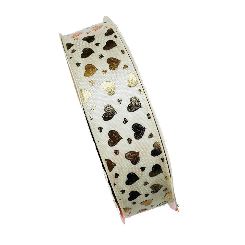 Fábrica de 2.5CM amor estampado cinta de regalo de día de San Valentín envasado de flores decoración de regalo de boda