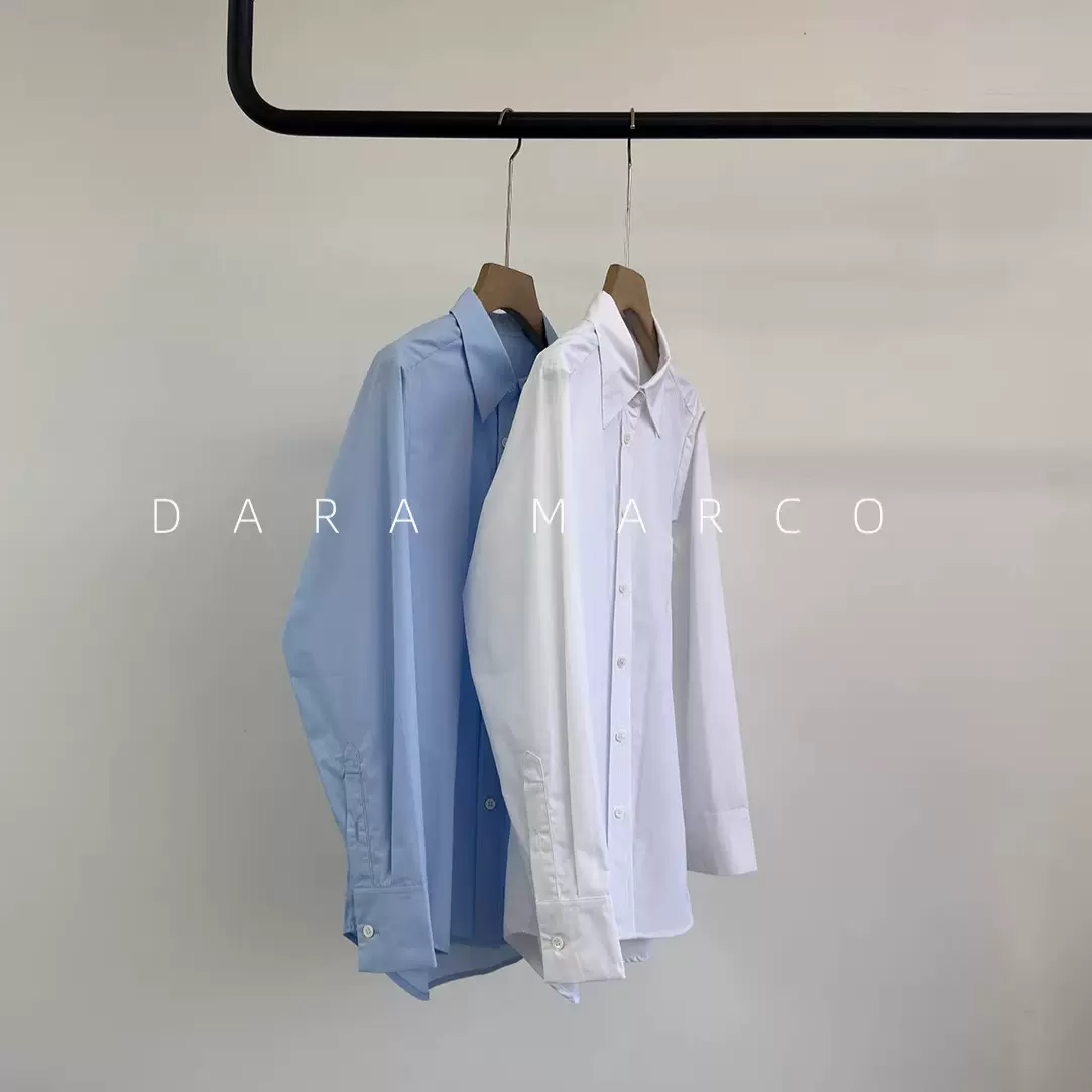 高智风~JI简纯色棉质纸感衬衫方领微宽松通勤商务气质款女26早春