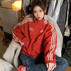 2025早春新款复古防风冲锋衣情侣款潮牌宽松夹克外套女