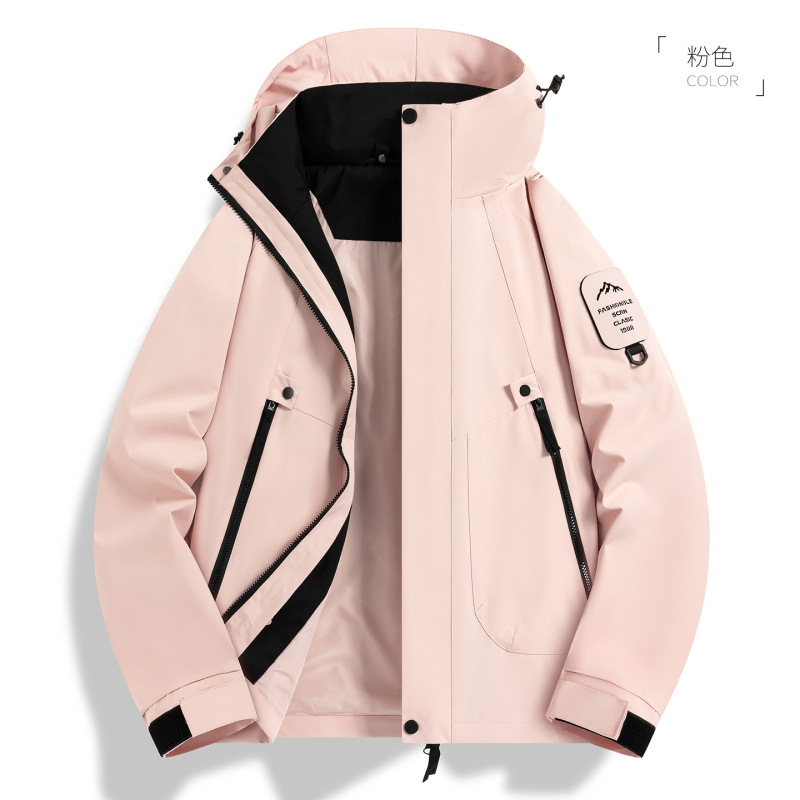 户外机能冲锋衣女款三合一防风防水情侣山系徒步进藏登山服外套男|undefined