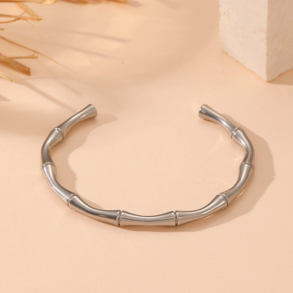 Steel bamboo bracelet, R109 model