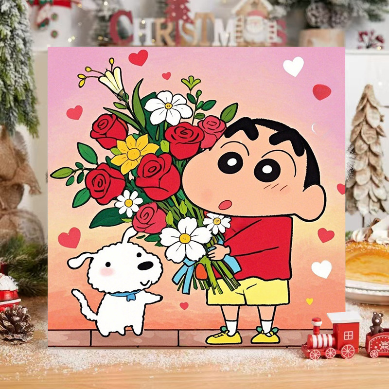 Crayon Shin-Chan DIY Digital Oil Painting Cartoon Animation Coloring Night Market Stall Acrylic Painting Manufacturer Spot Wholesale Crayon Shin-Chan DIY Digital Oil Painting Cartoon Animation Coloring Night Market Stall Acrylic Painting Manufacturer Spot Wholesale