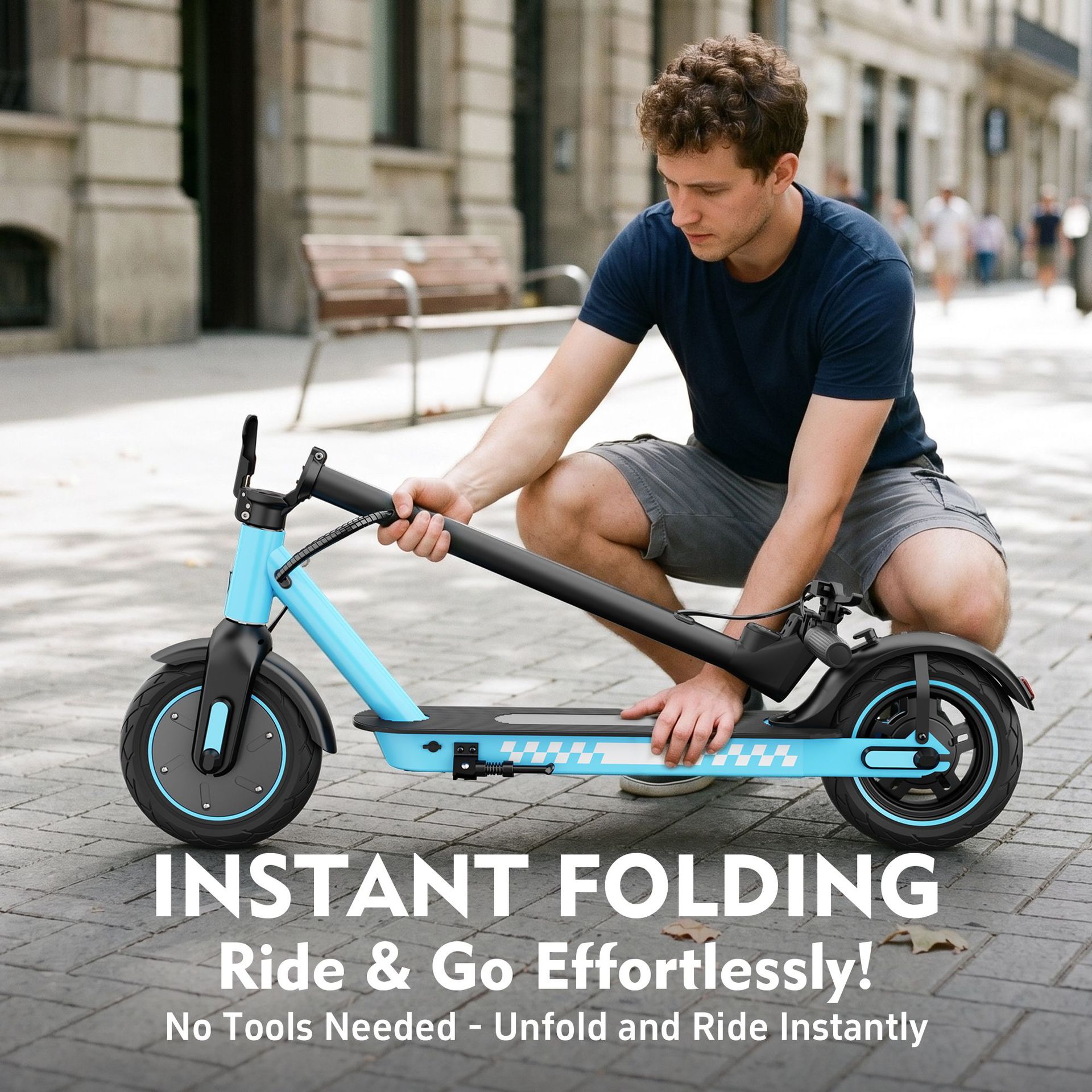 Electric Scooter Foldable 10inch Overseas Warehouse Wholesale High-Power Adult Mobility Scooter