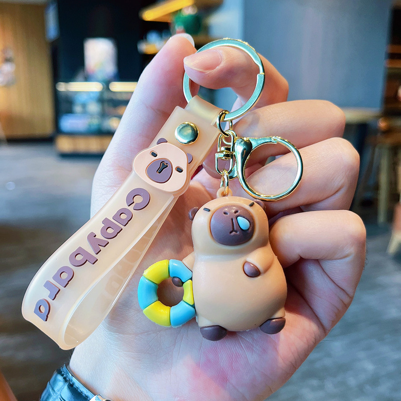 漫画カピバラカピバラキーホルダーペンダントクリエイティブかわいい人形カップル車のペンダント小さなギフト卸売|undefined