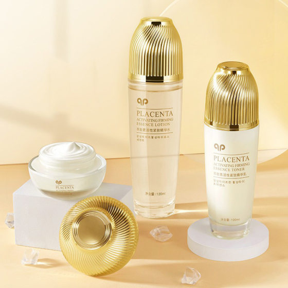 Han Meiji Sheep Placenta Water Emulsion Set Three-piece Skin Care Cosmetics Hydrating and Moisturizing and firming Cream Lotion