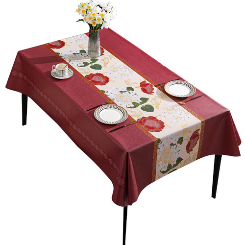 Benzhi new national color Tianxiang tablecloth wholesale waterproof and oil-proof no-wash Chinese classical PVC tablecloth table mat