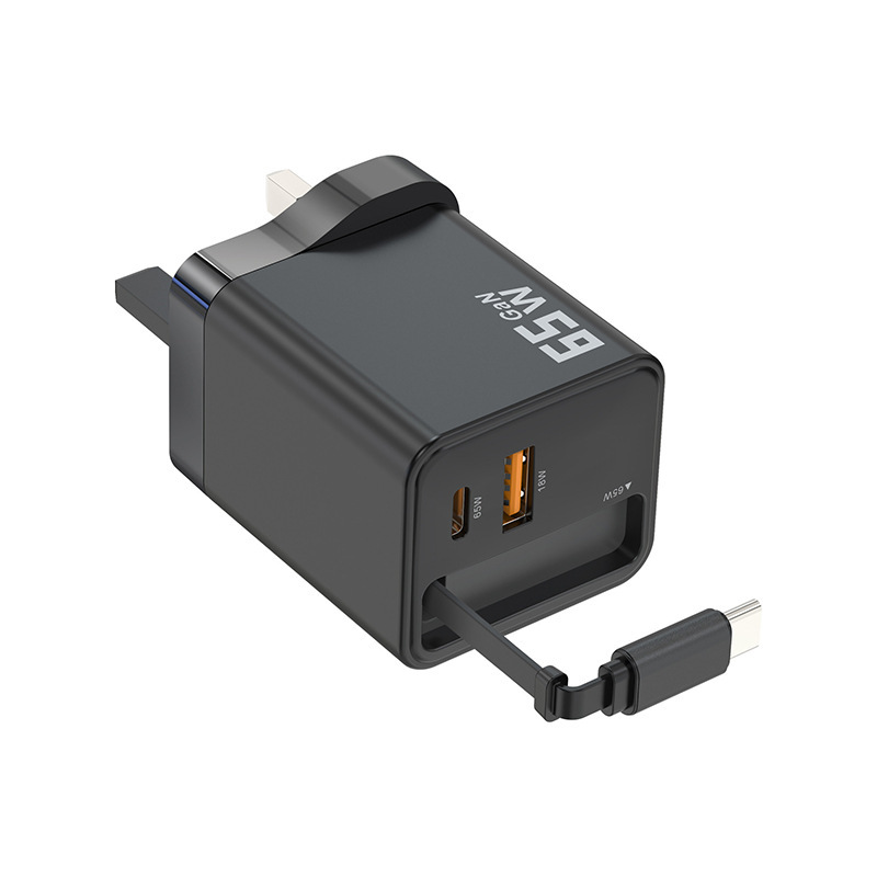 PD65w 壁掛け充電器には、TypeC 充電ケーブルが付属しています。窒化ガリウム充電器は、Apple および Huawei の急速充電充電ヘッドに適しています。|undefined