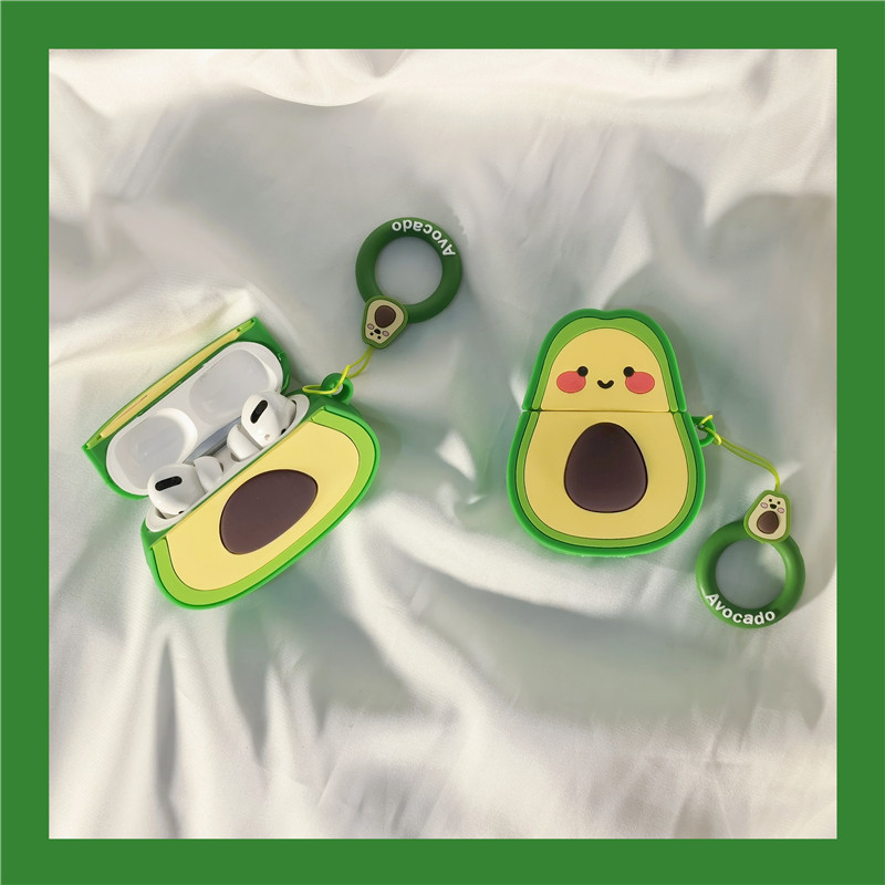Suitable for Avocado AirPods 1/2 Generation Pro Headphone Cover 3 Generation Apple Cute Cartoon Silicone Protective Case