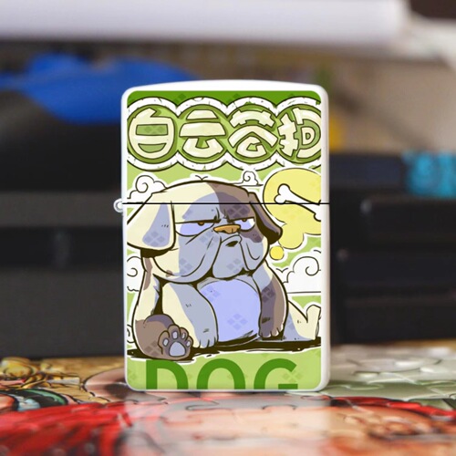 Metal Chinese Zodiac Candles Cigarette Lighter with Lucky New Year Messages, Windproof Kerosene Cigarette Lighter, Supports Dropshipping