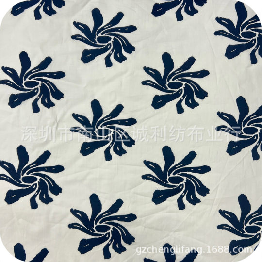 Korean Style Graffiti Fashion Dart Big Flower Pure Cotton Printed Fabric Spring and Summer Children's Wear Shirt dress Decoration Fabric