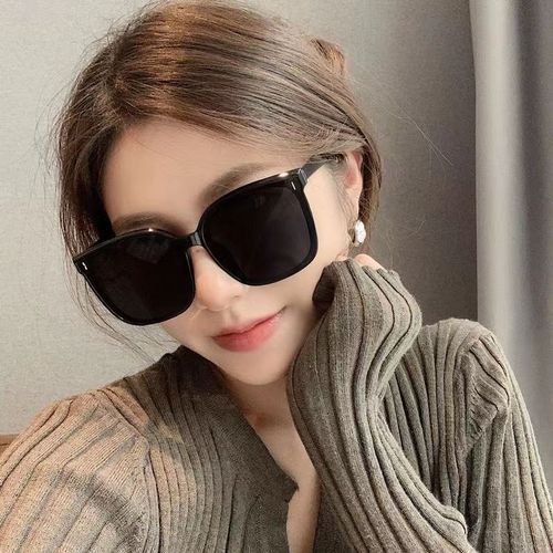 New large frame women's fashion sunglasses one vertical sunglasses Internet celebrity same style anti-UV sunshade men's sunglasses