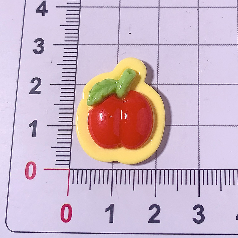 Nuevo sistema de color macarón manzana diy accesorios de resina pinzas de cabello accesorios de cabello caja de teléfono móvil botones de zapatos material de parche hecho a mano