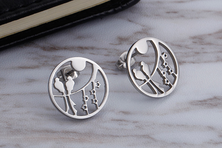 Fashion Water Droplets Heart Shape Titanium Steel Inlay Rhinestones Earrings Necklace 1 Set display picture 12