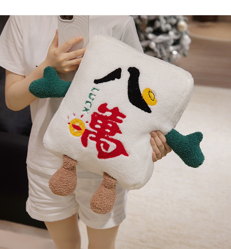 Creative Mahjong Pillow Fortune Stuffed Toy Dice Doll Home Sofa Cushion Funny Birthday Gift Batch