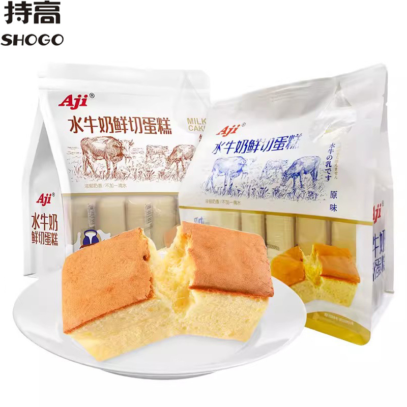 Aji水牛奶鲜切蛋糕210g 蜂蜜味营养早餐面包糕点心休闲零食品批发