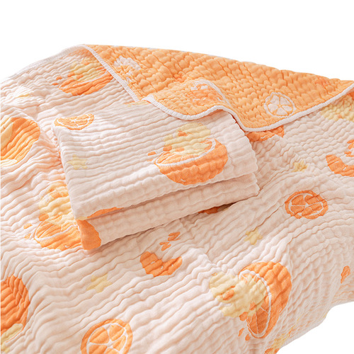 Six-layer bamboo cotton gauze bath towel household bath mat for babies and children, nap cover blanket for babies, jelly blanket for kindergarten, small bedsheet