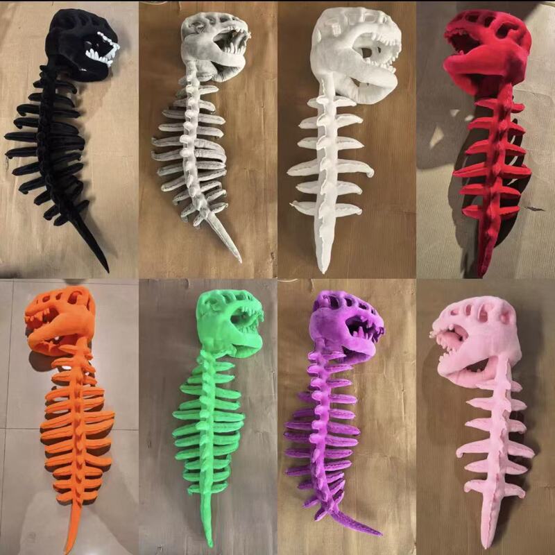 Dinosaur headgear with skeleton, funny headgear, China Dinosaur Park skeleton headgear, plush hat, creative toy, cross-border wholesale
