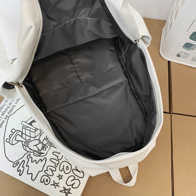 Mochila de sentido avanzado para mujer nueva versión coreana de la mochila simple para hombre, estudiante de secundaria, cuero suave, mochila de viaje para computadora, marea