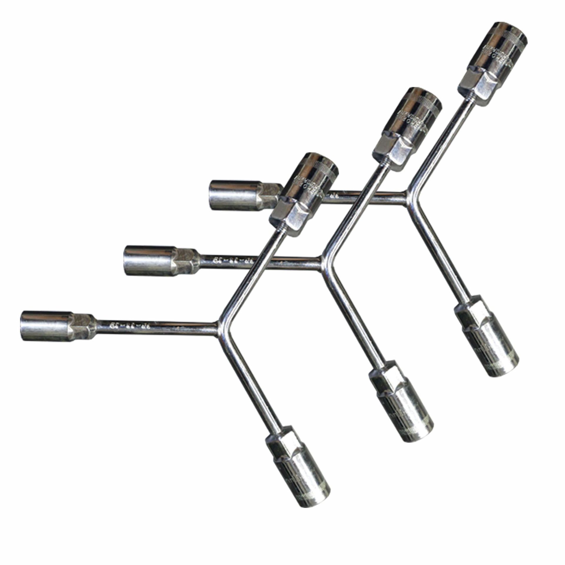 Procesamiento de llave de tubo de cabeza de tres puntas personalizada, llave de bujía hexagonal manual multifuncional, herramientas a juego de hardware