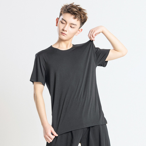 Dancer's Song Dance Practice Clothes Men's Modern Dance Exam Clothes Stage Performance Clothes Square Dance Modal Top