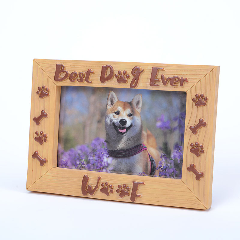 Marco de fotos para mascotas decoración creativa simple lindo mascota resina álbum marco hogar escritorio decoración foto decoración mesa Decoración