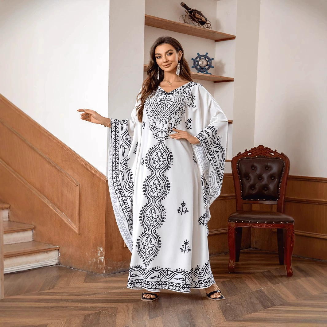 SW032 Кросс-бордерная юбка с рукавами-крыльями в стиле Ближнего Востока, свободная, стройнящая, арабская женская повседневная модная длинная юбка