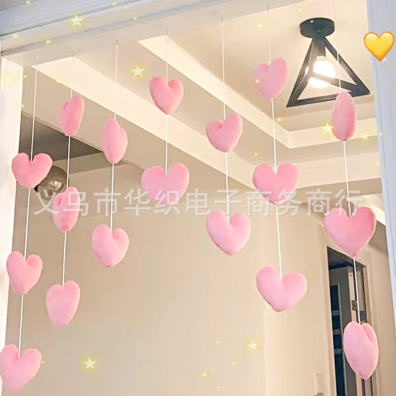 Cute Door Hanging Ornaments Small Door Curtain Partition Hanging Curtain Line Curtain Girly Heart Korean-style Pink Peach Heart Punch-free Pendant Cute Door Hanging Ornaments Small Door Curtain Partition Hanging Curtain Line Curtain Girly Heart Korean-style Pink Peach Heart Punch-free Pendant