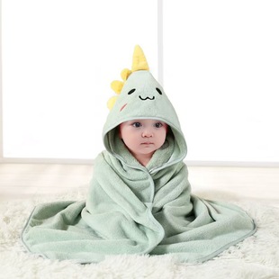 Маленькие уши держат детское банное полотенце Baby с капюшоном Плащ новорожденный ребенок купальный плащ толстый ребенок с капюшоном халат