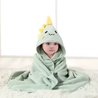 Маленькие уши держат детское банное полотенце Baby с капюшоном Плащ новорожденный ребенок купальный плащ толстый ребенок с капюшоном халат