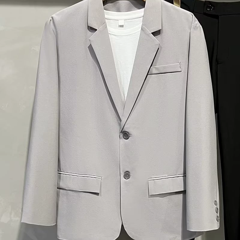 Men's summer thin set, trend classic suit jacket for leisure, oversize