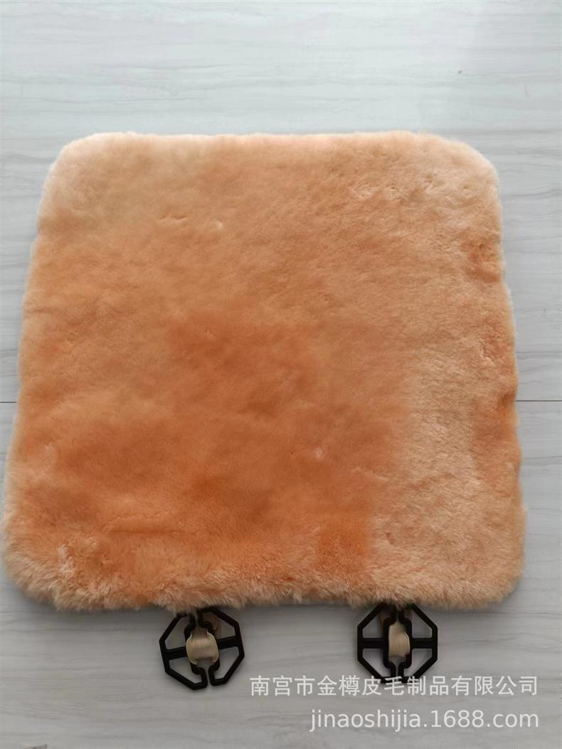 Car Short Wool Sheepskin Washable Universal Seat Cushion Chair Cushion for Front and Passenger Single Seat Cushion Fur Integrated Pure Wool