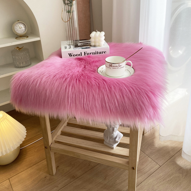 Suitable for Plush Bedside Table, Plush Cushion, Imitation Wool Chair Cushion, Desktop Cushion, Dressing Table Cushion, Coffee Table Tablecloth Exhibition