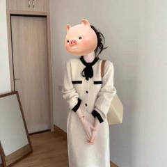 韩系千金小香风毛衣外套女秋冬气质半身裙气质名媛针织两件套装女