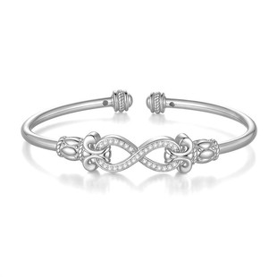 Cross-Border Fashion Full-Encrusted Double-C New Horseshoe Buckle Moissanite S925 Silver Fashionable Versatile Bracelet for Women Wholesale from Manufacturer