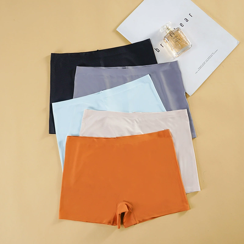 Трусики женские Ice Silk бесшовные защитные брюки с защитой от света боксеры летние леггинсы на талии женские боксеры оптом