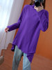 Asymmetrical demi-season sweatshirt, warm dress with sleeves, oversize, A-line, long sleeve