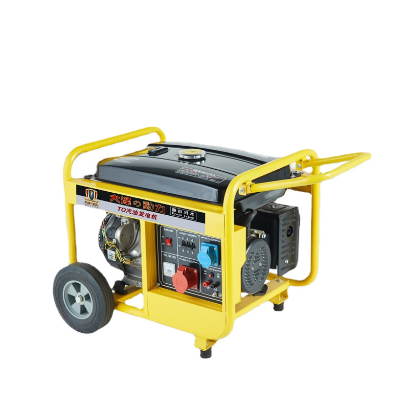 Ampliamente utilizado Dazawa Power 5KW generador de gasolina refrigerado por aire de un solo cilindro de cuatro tiempos monofásico de tres fases de arranque eléctrico