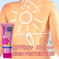 跨境专供玫瑰多效修护隔离霜BB保湿霜SUNSCREEN高倍防嗮乳霜批发