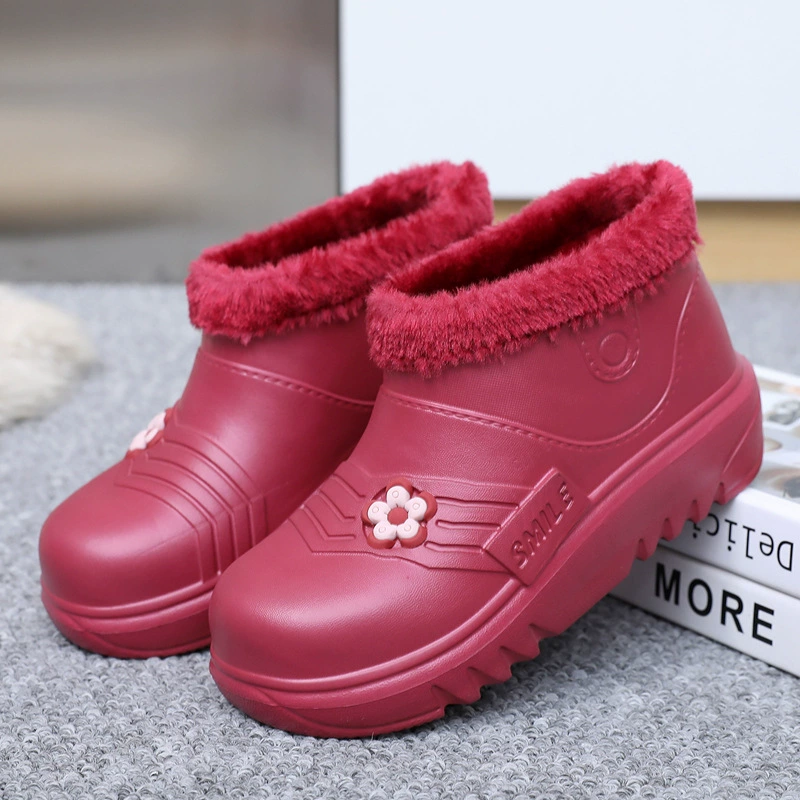 Зимняя Женская непромокаемая хлопковая обувь из ЭВА, легкие теплые Нескользящие зимние сапоги, кухонная уличная Автомойка, Рабочая обувь для холодильных камер