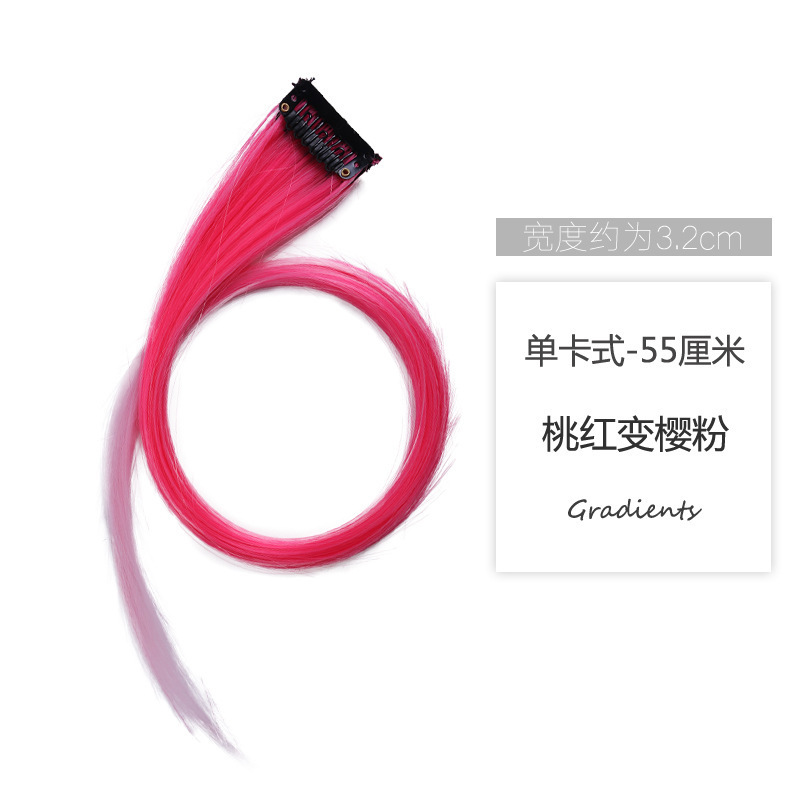 Pelucina de color pelucina extensión de cabello colgante oreja pelucina de teñido de cabello simulado pelucina de blanqueo pelucina de seda de alta temperatura pelucina de cabello recta