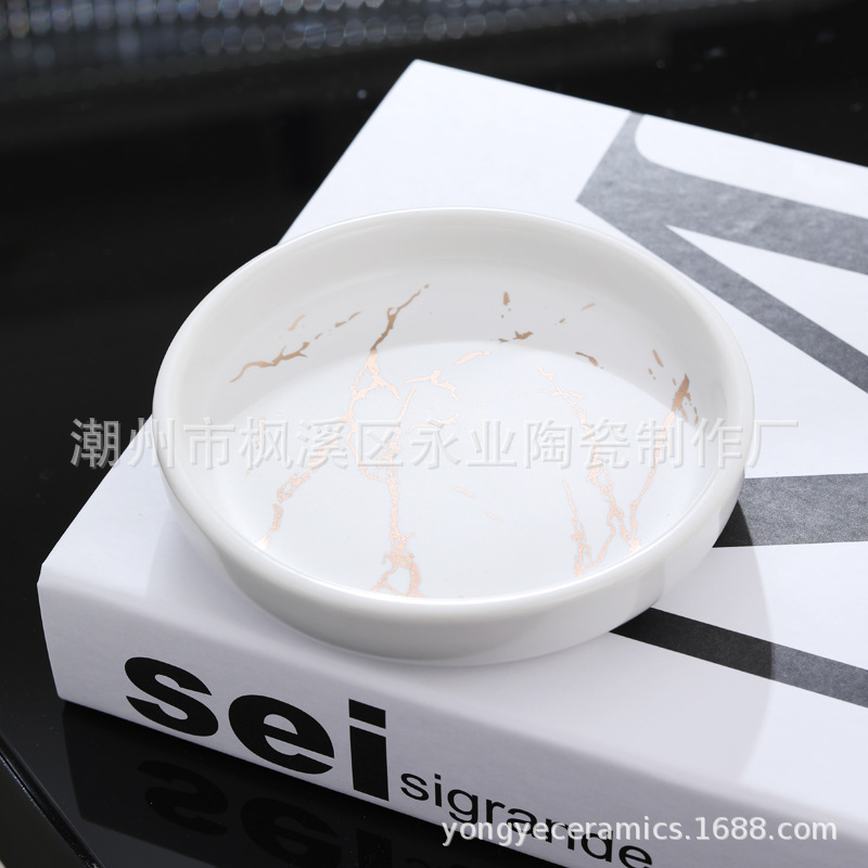 Simple Nórdico Marbling Baño de cerámica jabonera lavado Home Hotel traje de lavado